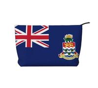 Flag of The Cayman Islands Printed Corduroy Cosmetic Bag, Large Capacity Waterproof Travel toiletries Storage Bag