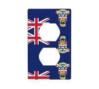 Flag of The Cayman Islands Printed Wall Panels, Double-Sided Socket Decorative Wall Panels, Suitable for Indoor Socket Decoration and Layout.