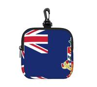 Flag of the Cayman Islands Small Zip Pouch-Waterproof Neoprene Storage Bag for Earbuds, Keychain Clip Case for Coins Cards USB, Travel Organiser