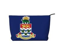 Flag of the Cayman Islands Women's corduroy cosmetic bag, portable zipper hand-held wallet, suitable for travel and daily storage of cosmetics,