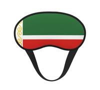 Flag of The Chechen Republic Blackout Sleep Mask with Elastic Band Design Fits All Head Shapes Ideal for Travel Office and Shift Work