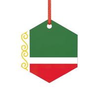 Flag of the Chechen Republic Christmas Married Ornament, Modern Acrylic Alternative to Versatile Christmas Ornaments