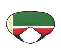 Flag of The Chechen Republic Comfortable Sleeping Aid Soft Eye Mask Adjustable Blackout Cover Reversible Night Rest