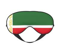Flag of The Chechen Republic Double Side Eye Mask, Adjustable Strap Eye Mask, Eye Sleep Shade Cover, Blocks Light Eye mask