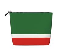 Flag of The Chechen Republic Fake Hemp Makeup Bag Large Capacity Travel Organizer for Business Trip and Daily Use
