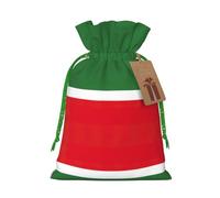 Flag Of The Chechen Republic Print Drawstring Gift Bags Packaging Party Candy Goodie Bag Xmas Presents Decor Holiday Giving