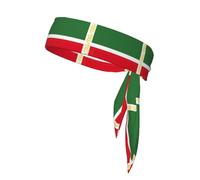 Flag Of The Chechen Republic Print Head Tie Headbands, Ninja Karate Tie, Athletic Sweatbands,Sweat Wicking Workout Head Band