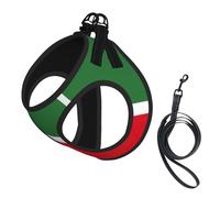 Flag Of The Chechen Republic Print Pet Leash Vest Reflective Adjustable Soft Mesh Vest Breathable For Daily Walks