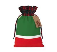 Flag Of The Chechen Republic Print Pouch Goody Christmas Drawstring Gift Bags Xmas Treats Bag Holiday Candy Wrapping Bags