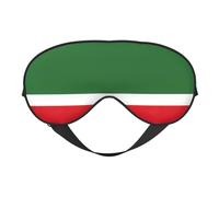 Flag of The Chechen Republic Print Sleep Mask Silk-Like Eye Mask Sleeping Eye Mask for Women Men for Travel Sleep Relaxation
