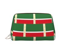 Flag of the Chechen Republic Printed Zippered Toiletry Bag, Wide Open Storage Case for Personal Care Items and Cosmetics