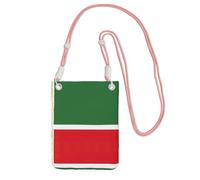 Flag Of The Chechen Republic Printing Crossbody Phone Case For Adult Wallet Crossbody Shoulder Bag With Detachable Shoulder Strap