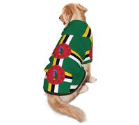 Flag of the Commonwealth of Dominica 2XL Dog Hoodie Warm and lightweight suitable for pets to wear in autumn and winter