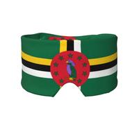 Flag of The Commonwealth of Dominica Adjustable Sleep Eye mask and Earmuffs, Unisex Side Sleeping Headband (26.8 * 4.3 inches), Indoor and Outdoor Travel Yoga Comfort Cover,