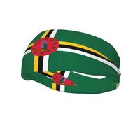 Flag of The Commonwealth of Dominica Basketball Fitness Elastic Headband, Unisex Sports Headband, Sports Running Cycling Yoga Sweat-Absorbent Band,