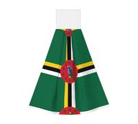 Flag of the Commonwealth of Dominica Coral fleece hand towel, super absorbent hanging kitchen towel, children's adult bathroom kitchen hanging hand towel