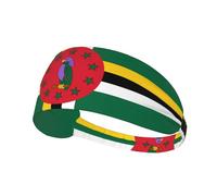Flag of The Commonwealth of Dominica Elastic Exercise Headband - Premium Fitness Sweatbands for Men&Women,Hairband for Yoga,Running,Gym