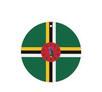 Flag Of The Commonwealth Of Dominica Pattern Car Air Fresheners 4 Pcs Round Shape Hanging Aromatherapy Tablets Scented Fresheners For Bedroom Bathroom