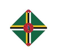 Flag Of The Commonwealth Of Dominica Pattern Car Air Fresheners 4 Pcs Square Hanging Aromatherapy Tablets Scented Fresheners For Bedroom Bathroom