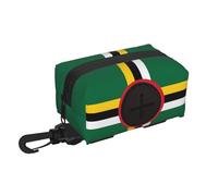 Flag of the Commonwealth of Dominica Pet travel waste bag storage bag. Convenient storage, suitable for leash, with zipper, easy to carry when traveling.