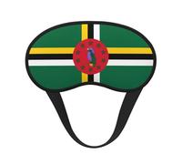 Flag of The Commonwealth of Dominica Print Blackout Sleep Mask - Light-Blocking, Comfortable, Ideal for Travel, Camping, Meditation, and Yoga