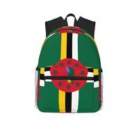 Flag of the Commonwealth of Dominica Print Casual Backpack Lightweight Bag | Lightweight Book Bag Canvas Aesthetic Day Women Men Laptop College Outdoor Casual Daypack Travel Season