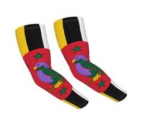 Flag of the Commonwealth of Dominica Print Cooling Arm Sleeves - Ice Silk UV Protection Sun Compression Sleeves to Cover for Men Women