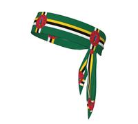 Flag of the Commonwealth of Dominica Print Sports Head Tie Bandanas - Stylish, and Comfortable Athletic Sweatbands for Running, Yoga, Cycling