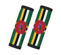 Flag of The Commonwealth of Dominica Printed Luggage Trolley Covers - Checked Soft Handle Covers for Business Travel Accessories