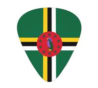 Flag of the Commonwealth of Dominica Printed pick set - 12 pieces, thin, medium and thick guitar picks, suitable for guitar, bass, electric guitar and ukulele