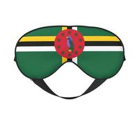 Flag of The Commonwealth of Dominica Prints Double-Sided Eye Mask Adjustable Design Light-Blocking and Breathable Suitable for Rest and Travel.