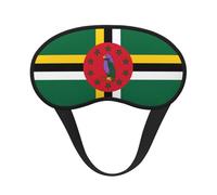Flag of The Commonwealth of Dominica Sleep Mask, Soft and Breathable Eye Mask, Elastic Band Design Suitable for Travel and Camping.