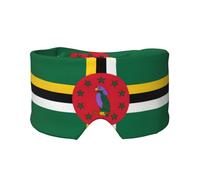 Flag of The Commonwealth of Dominica Unisex Side Sleeping Headband, Sleeping Eye Mask and Ear Muffs, (26.8 * 4.3 inches), Indoor and Outdoor Travel Yoga Adjustable Comfort Eye and Ear Muffs,