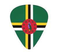 Flag of the Commonwealth of Dominica Wear-resistant guitar picks, thin, medium, heavy, 12 pieces of guitar picks, suitable for guitar, bass, electric guitar, ukulele,