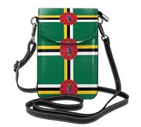 Flag Of The Commonwealth Of Dominica Women'S Lightweight Compact Leather Crossbody Bag Cell Phone Bag Travel Bag Shoulder Bag Wallet