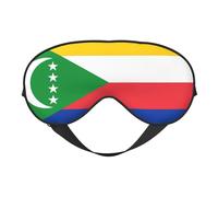 Flag of The Comoros 1 Flag of The Comoros Sleep Masks Adjustable Strap Soft Eye Mask for Women Men Travel Work Home