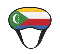 Flag of The Comoros Blackout Sleep Mask with Elastic Band Design Fits All Head Shapes Ideal for Travel Office and Shift Work