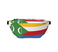 Flag Of The Comoros Large Crossbody Fanny Pack,Gifts For Enjoy Sports Festival Workout Traveling Running Casual, Black, One Size