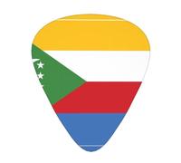 Flag of the Comoros Stylish and durable guitar picks, three types of thin, medium and heavy guitar picks (12 pieces), suitable for guitar, bass, electric guitar, ukulele,