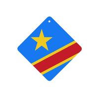 Flag Of The Congo Car Air Fresheners Cards - Set Of 4 Pieces,For Cars & Home, Long-Lasting Lavender Fragrance