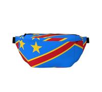 Flag of the Congo Crossbody Waist Bag with Multiple Pockets, Easy To carry, Suitable for Sports, Travel and Daily Use.