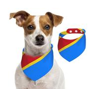 Flag of The Congo Dog Bandanas-Washable Dog Kerchief for Small to Large Pet Scarf for Girl Or Boy, Pet Accessories