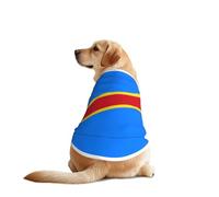 Flag of The Congo Dog Shirt Vest Dog Clothes- Breathable Cooling for Big Dogs, Sun Protection Comfort Wear for Golden Retriever, Husky, Alaska Outdoor Activities XX-Large