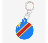 Flag of The Congo Dog Tags Round Pet Tag,Acrylic Pet ID Tags Durable and Stylish,Perfect for Small to Large Pets