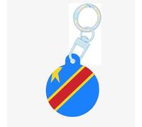 Flag of The Congo Dog Tags Round Pet Tag,Acrylic Pet ID Tags Durable and Stylish,Perfect for Small to Large Pets