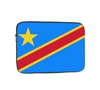 Flag of the Congo Patterned 12 inch Portable Laptop Bag - Perfect for Business, Travel, School, Office Shockproof Laptop Inner Pocket