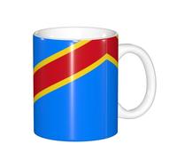 Flag of the Congo Print Ceramic Mug Home Office Coffee Cup Large Capacity Ceramic Cup, Creative Water Cup