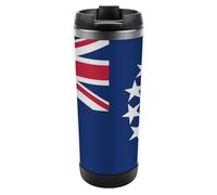 Flag of The Cook Islands Travel Mug Reusable Stainless Steel Coffee Cup Double Wall with Spill Proof Lid