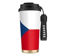 Flag Of The Czech Republic 316 Stainless Steel Insulated Coffee Mug Vacuum Cup With Leak Proof Lid, Keep Hot Or Cold