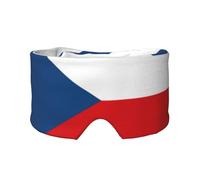 Flag of The Czech Republic Adjustable Sleep Eye mask and Earmuffs, Unisex Side Sleeping Headband (26.8 * 4.3 inches), Indoor and Outdoor Travel Yoga Comfort Cover,